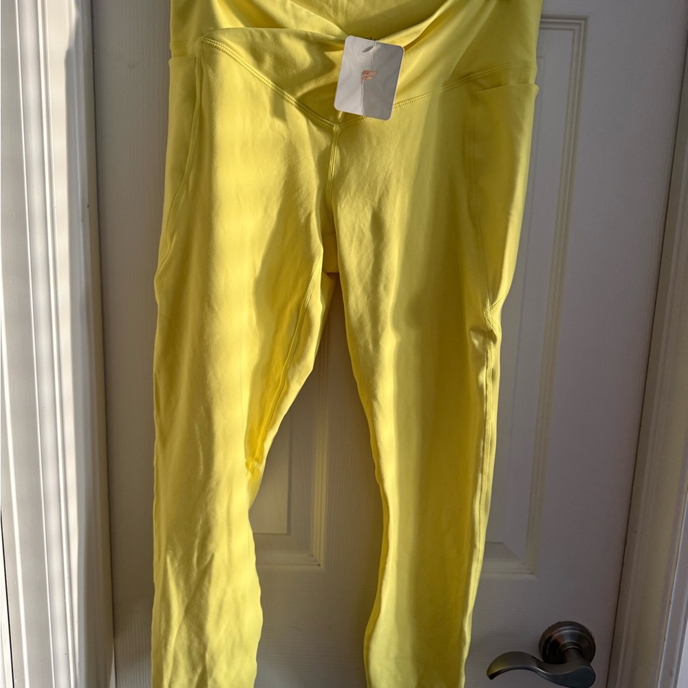 Fabletics Bright Yellow High-Waist Leggings